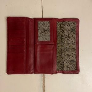 Hobo Red Folding Leather Wallet